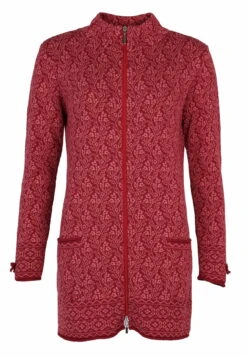 Strickjacke Irmi Flower - Wine