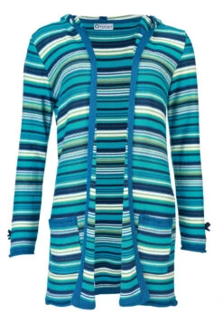 Strickjacke Uta Multistripe - Navy