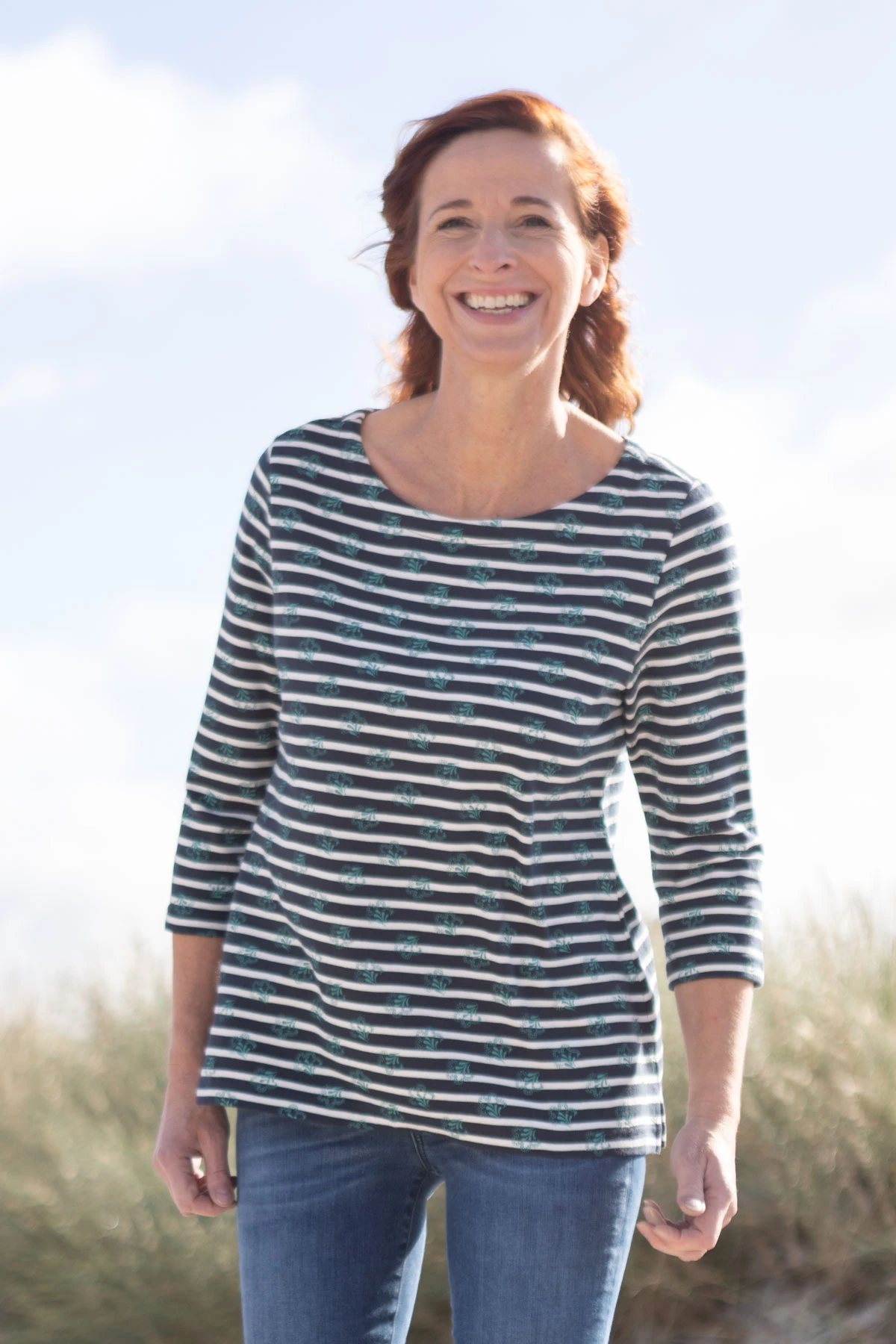 Sweater Holma Print - Navy