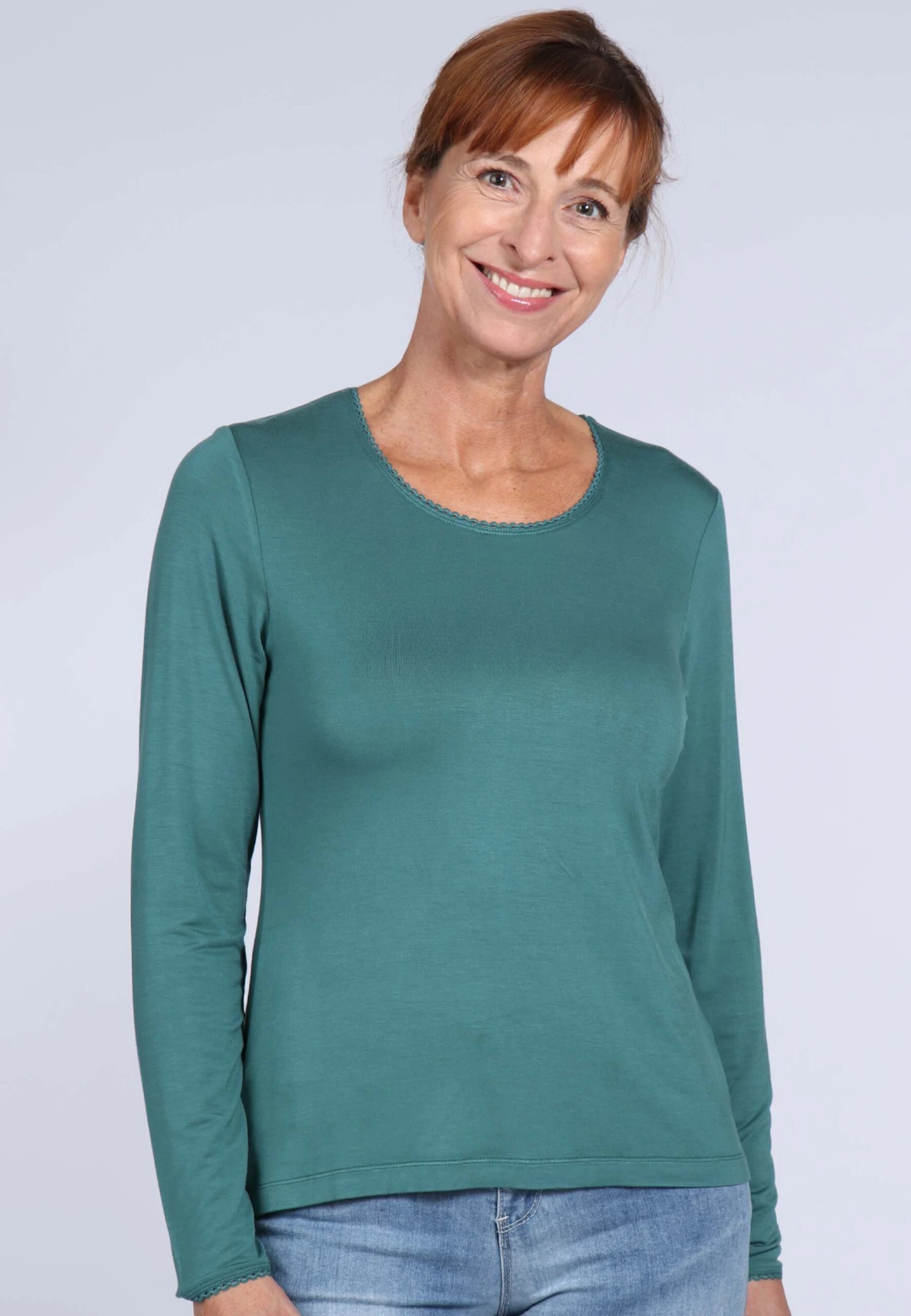 Langarmshirt Philia - Bottle Green