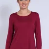 Langarmshirt Philia - Burgundy