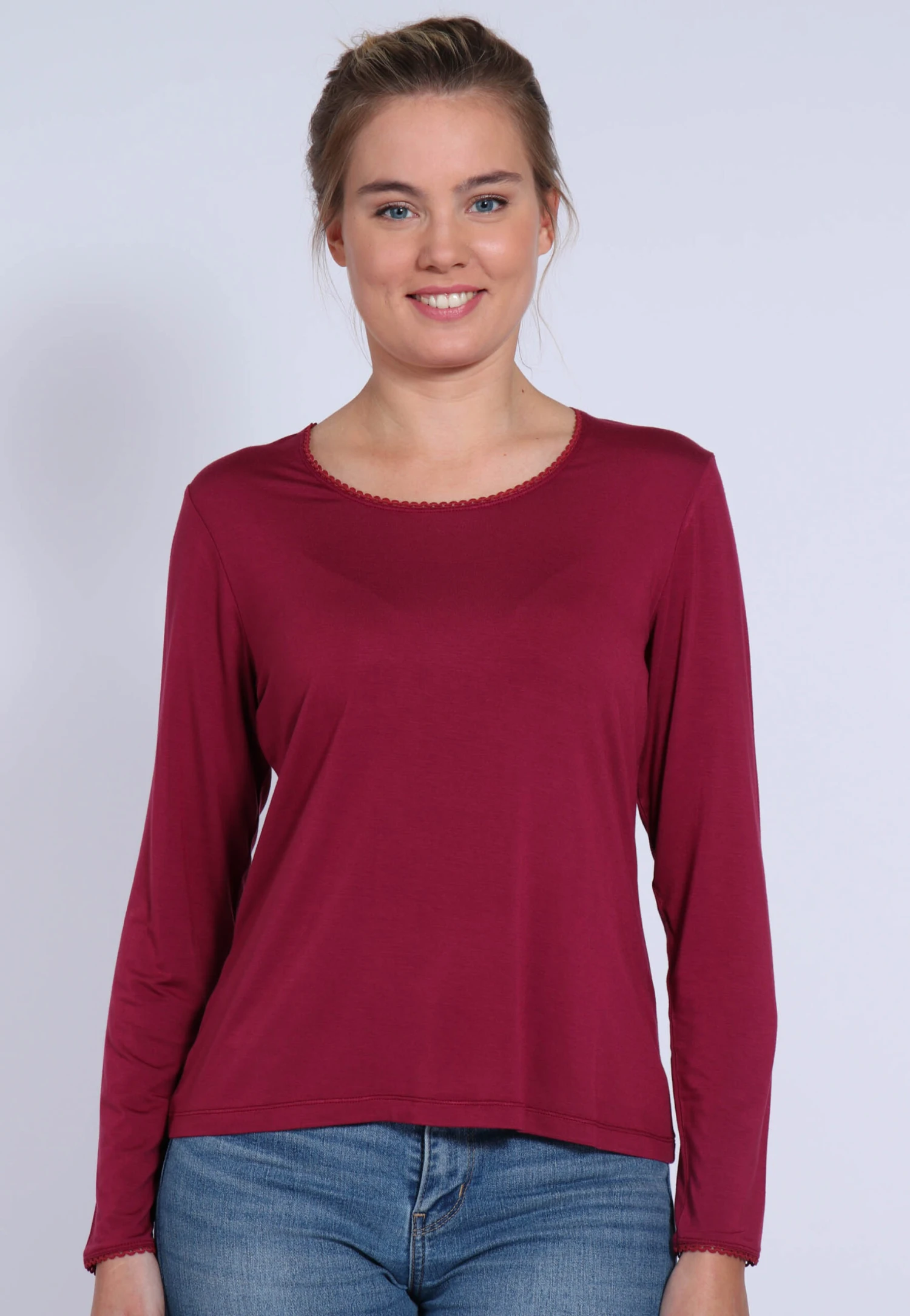 Langarmshirt Philia - Burgundy
