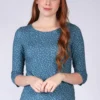 Langarmshirt Mabel Dot- Fjord