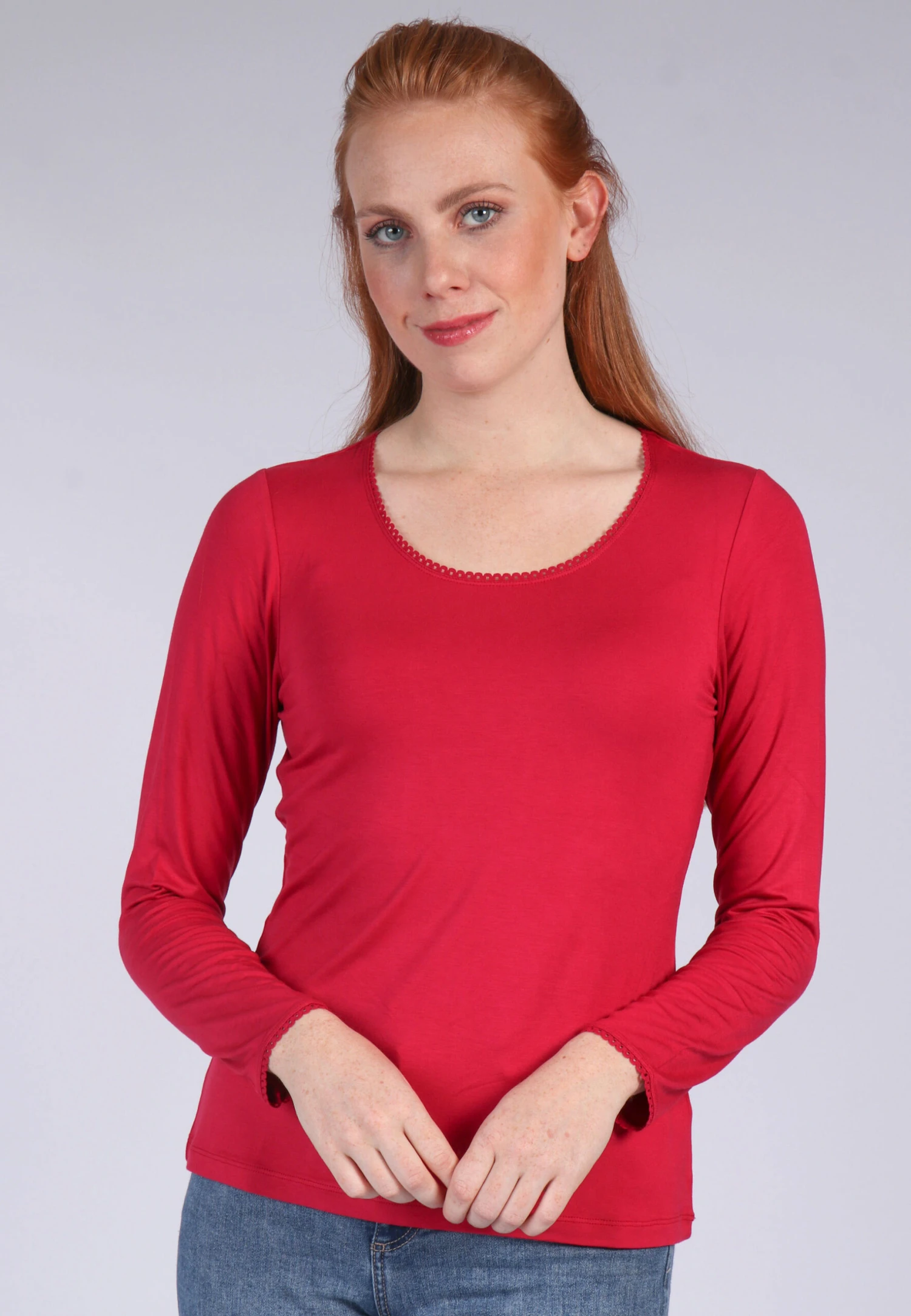 Langarmshirt Philia- Rubin