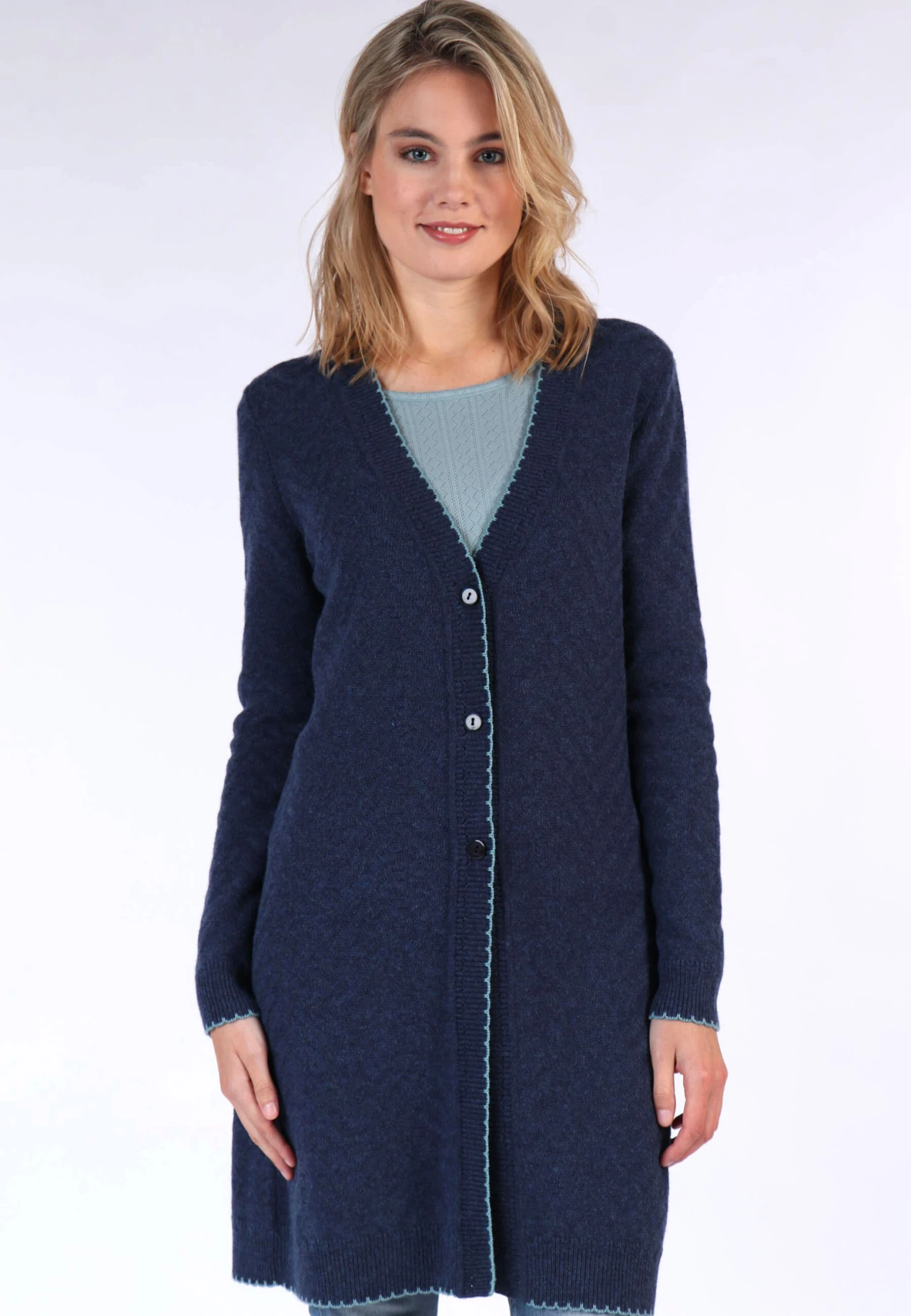 Strickmantel Adelheid - Navy
