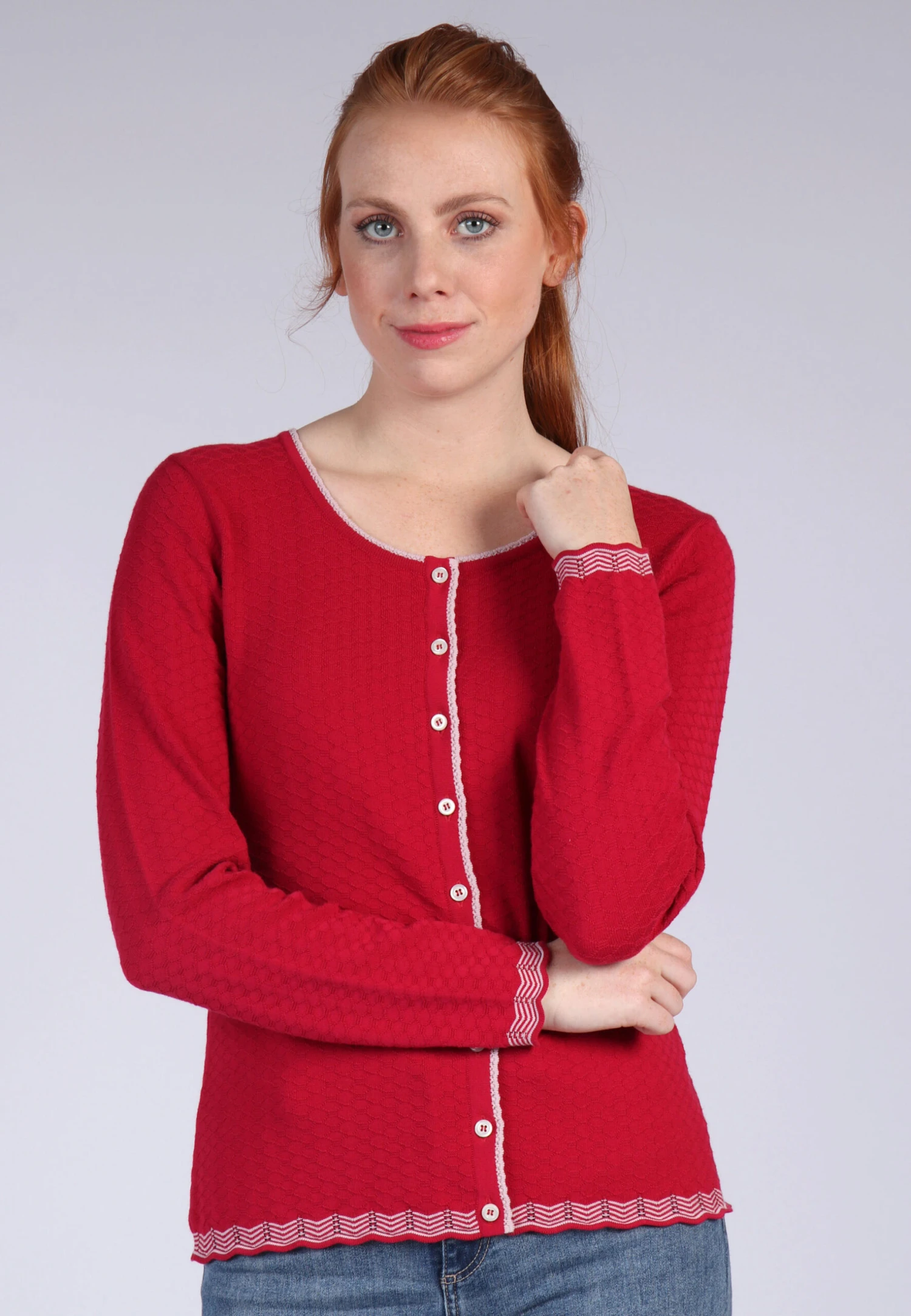 Strickjacke Cleo - Rubin