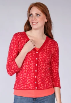 Strickjacke Casia - Rubin