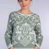 Strickpullover Flekka - Cool Moss