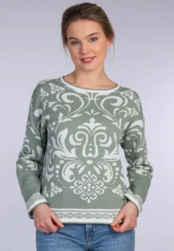 Strickpullover Flekka - Cool Moss