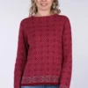 Strickpullover Dorit Nordic- Wine