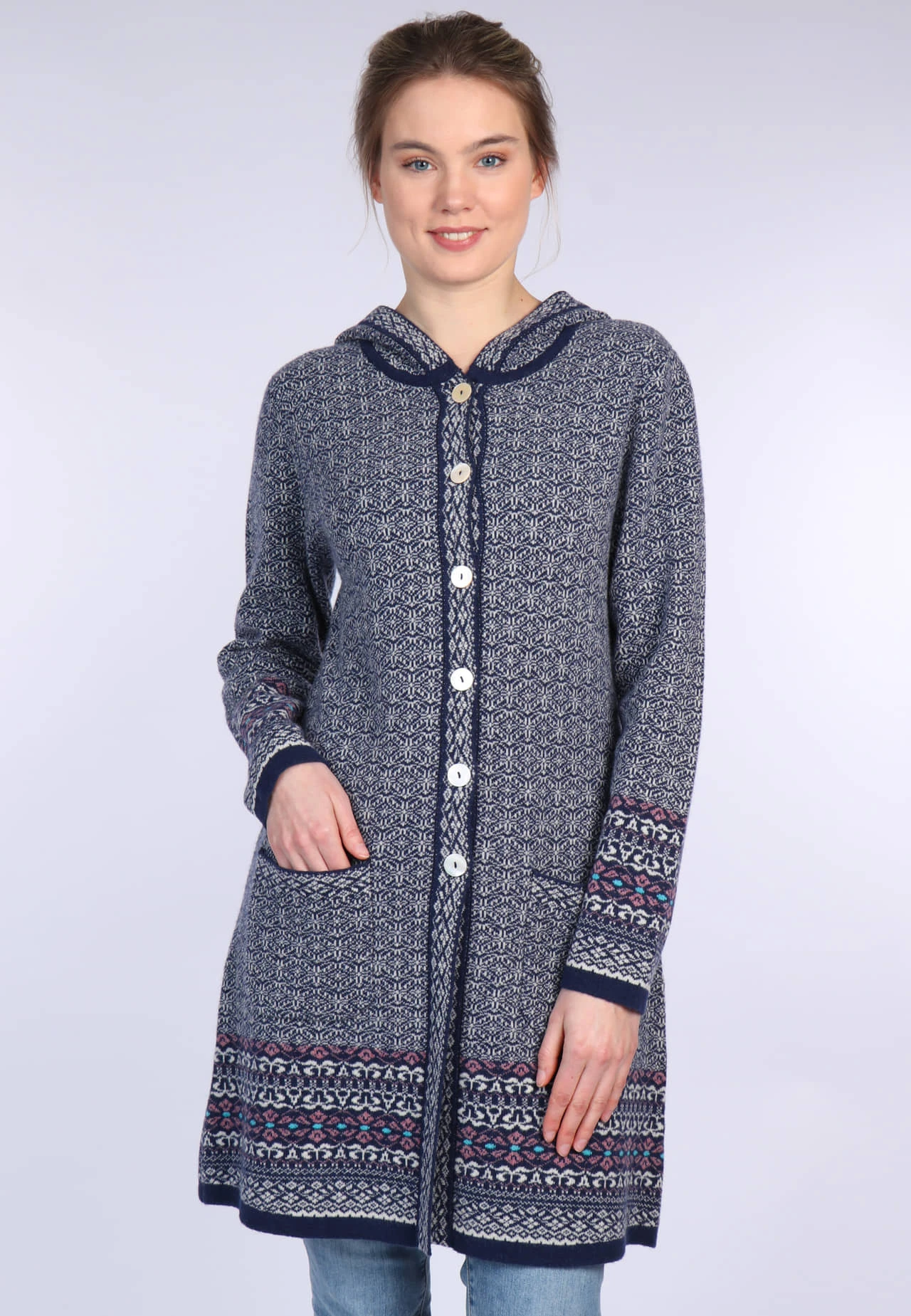 Strickmantel Ann - Navy