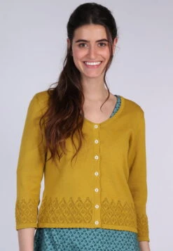 Strickjacke Liselotte - Dark Yellow