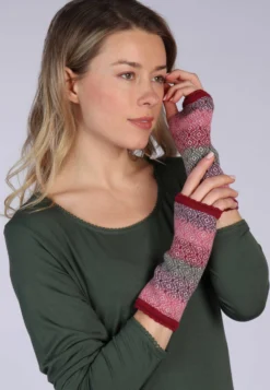 Handstulpe Lucy Stripe - Wine