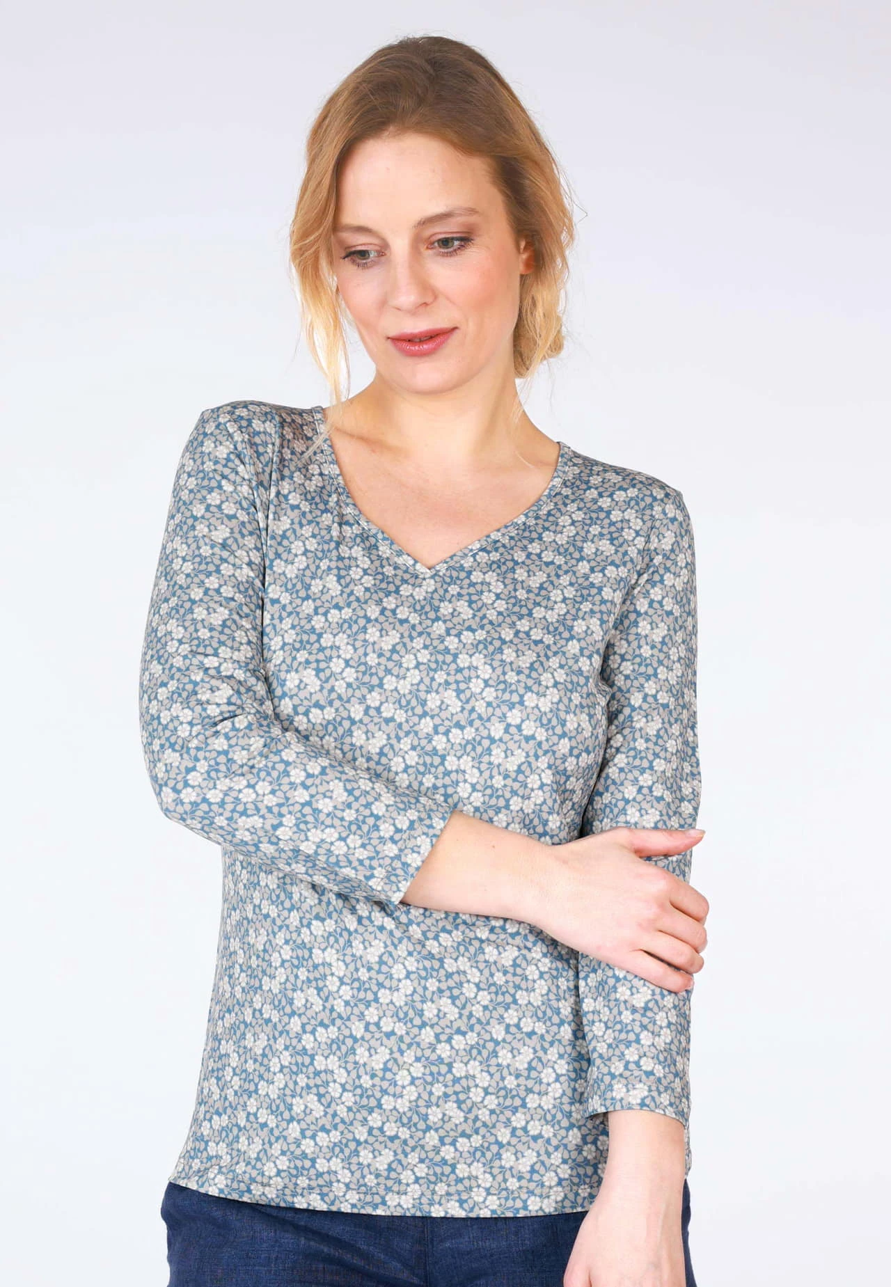 Shirt Polinchen Millefleurs - Swedish Blue
