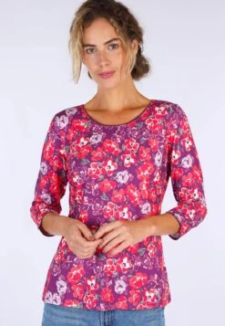 Shirt Mabel Flower Field - Orchid