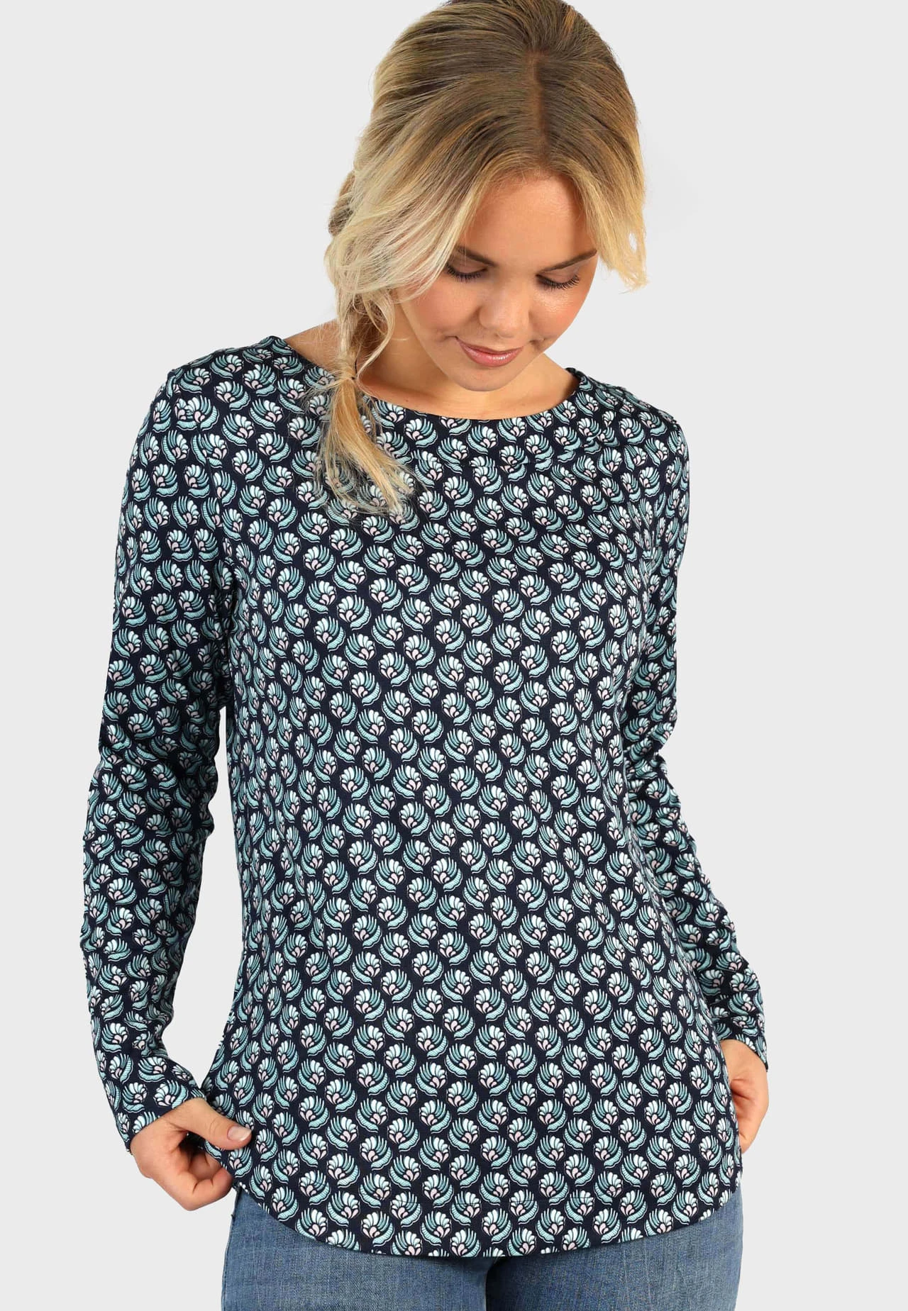 Langarmshirt Ninima- Navy