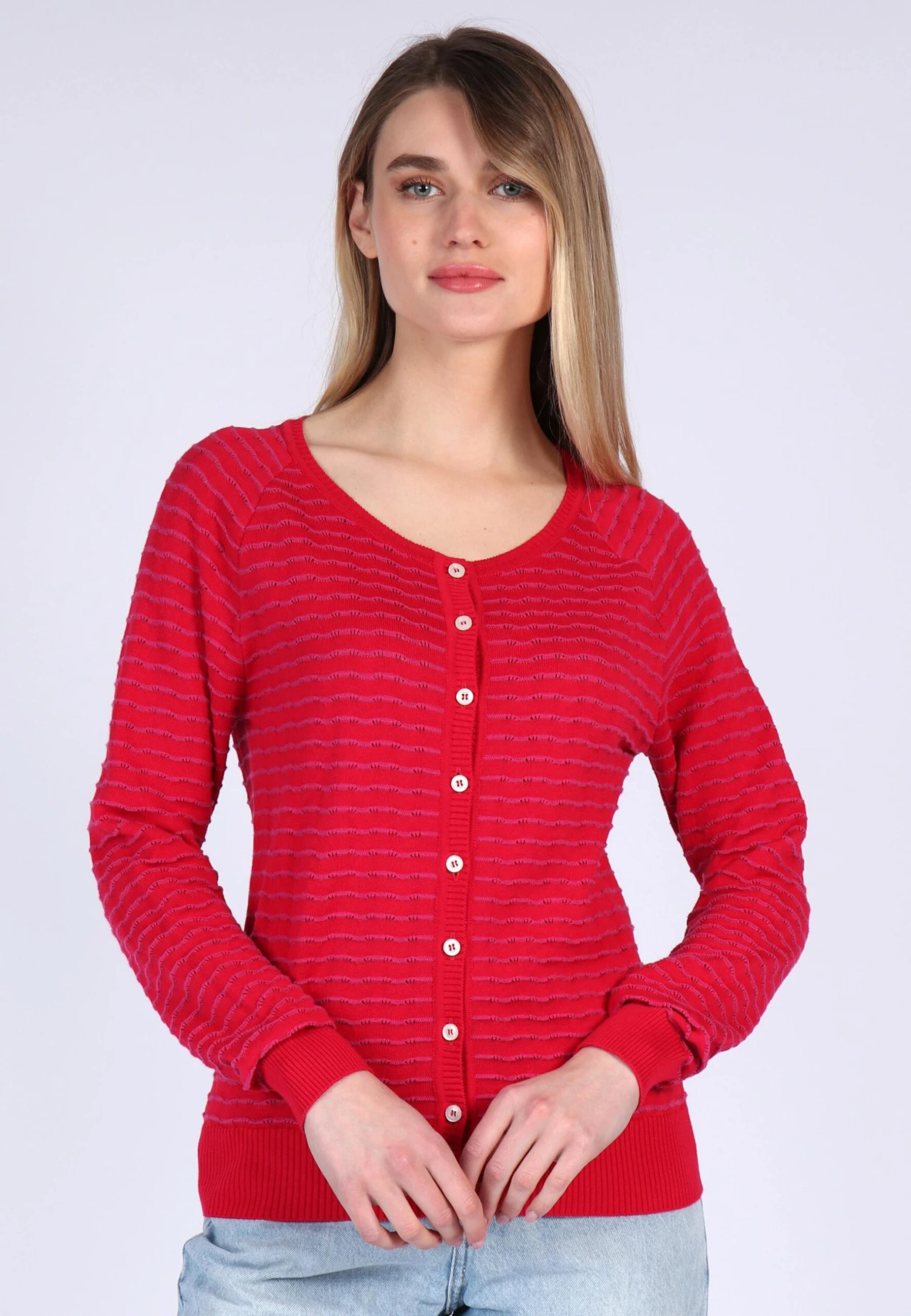 Strickjacke Patie - Rubin