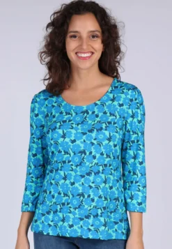 Shirt Penelope Poppy Flower - Pool