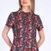 Bluse Cylita Oriental Flower - Navy