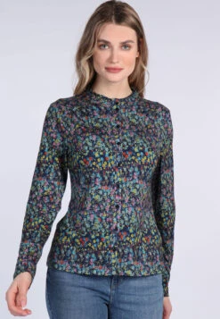 Bluse Dia Flower Confetti- Navy