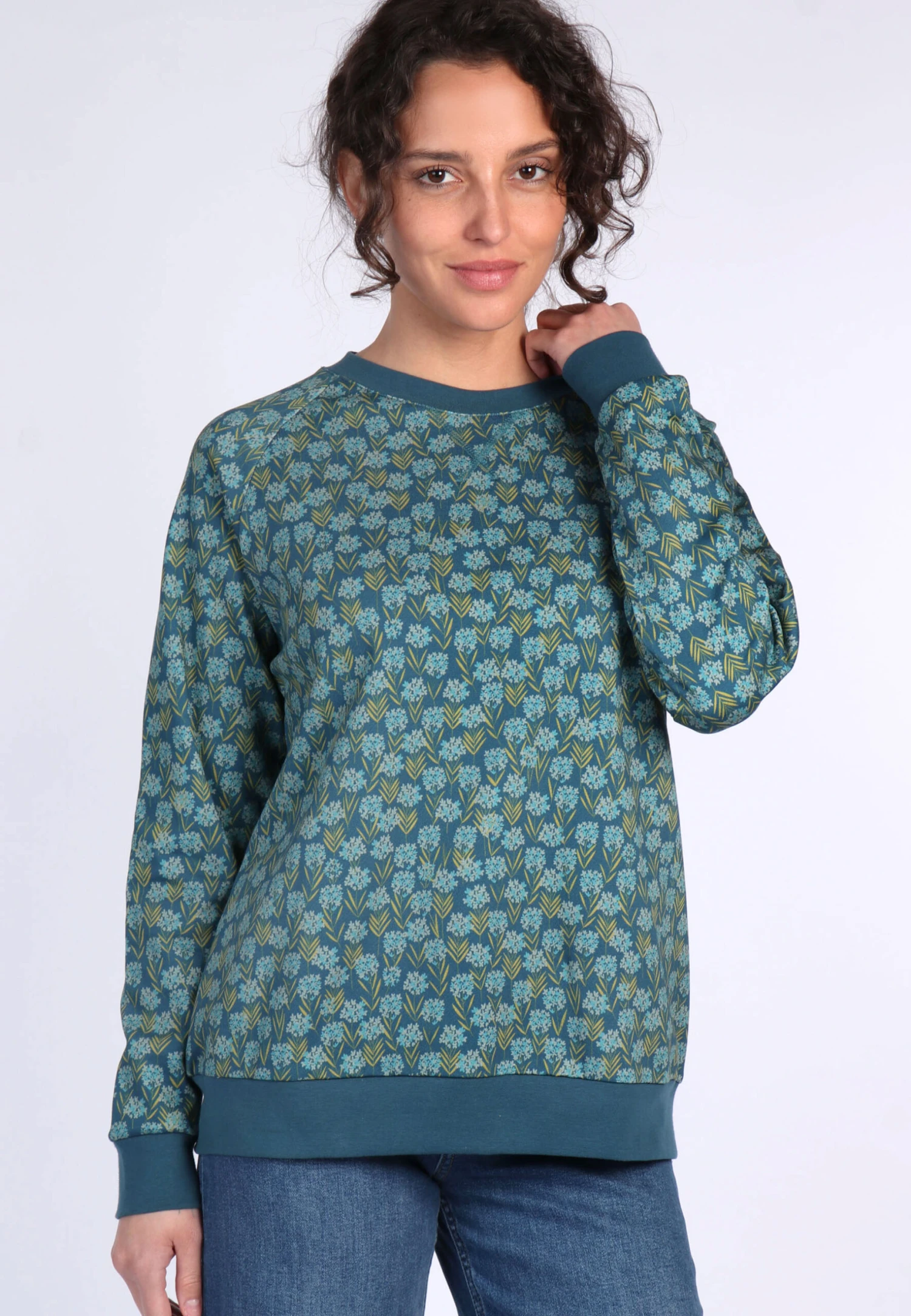 Sweater Shona Garden- Deep Ocean