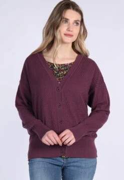 Strickjacke Jorita - Plum