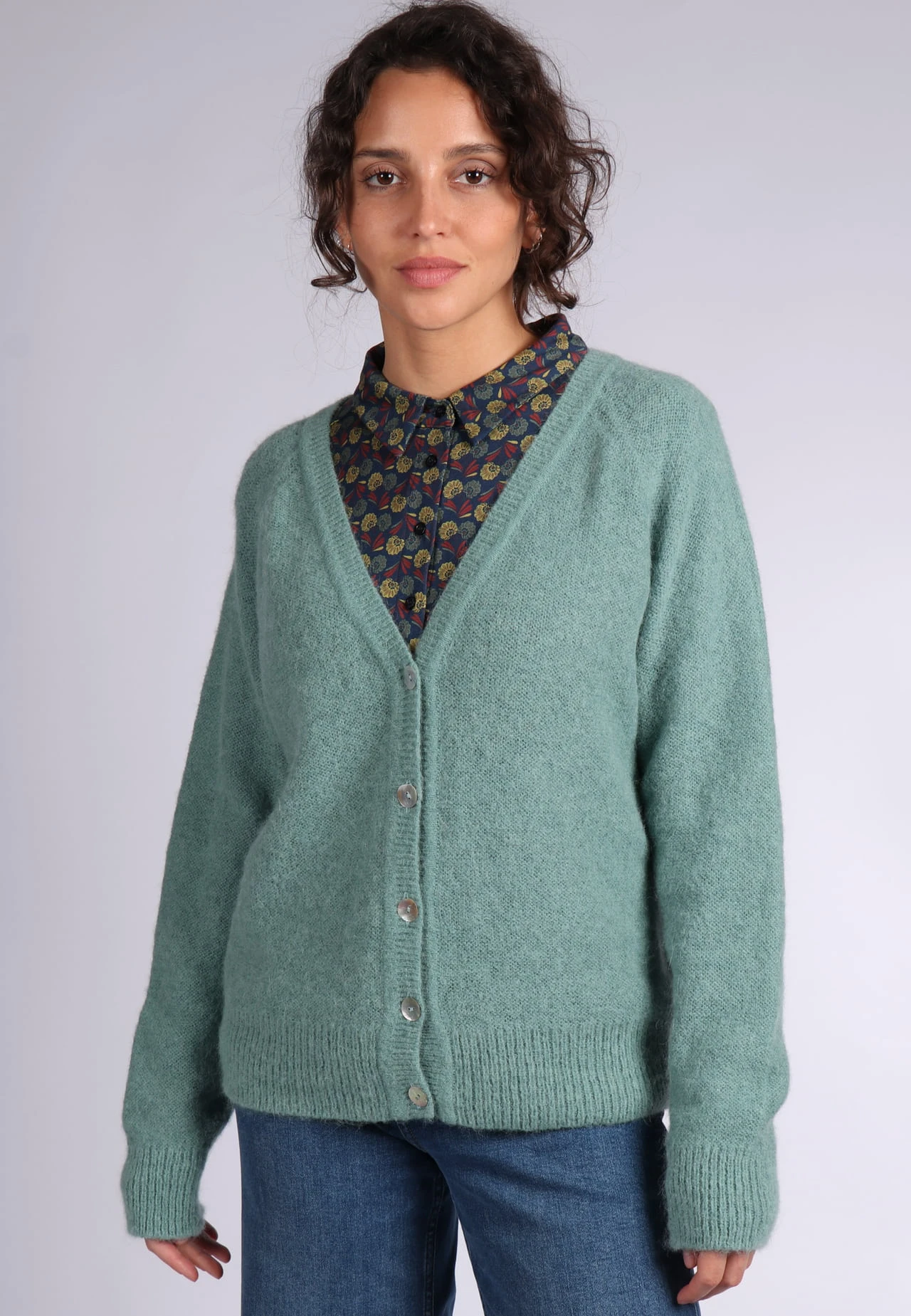Strickjacke Vija - Cool Moss