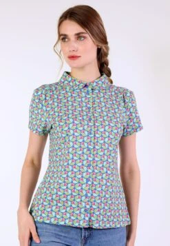 Bluse Andy Flower Balloon - Royal Blue