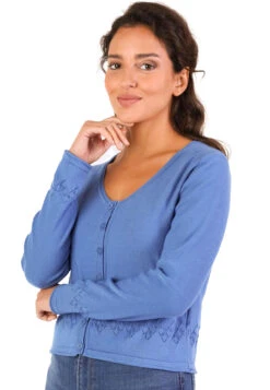 Strickjacle Franka - Royal Blue