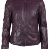 Lederjacke Laura - Plum