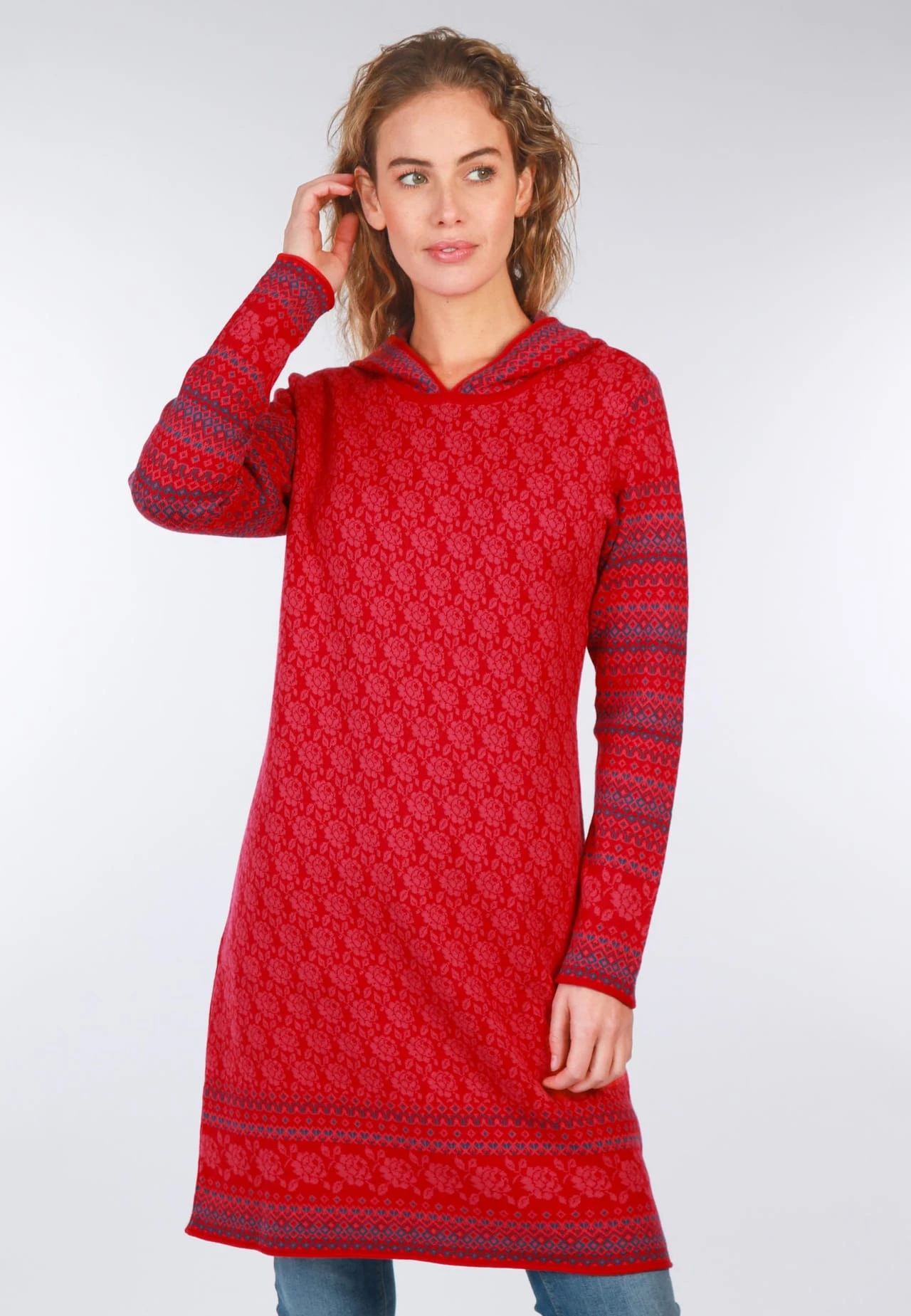 Strickkleid Benja Rose - Rubin