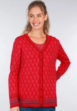 Strickjacke Christi Rose - Rubin