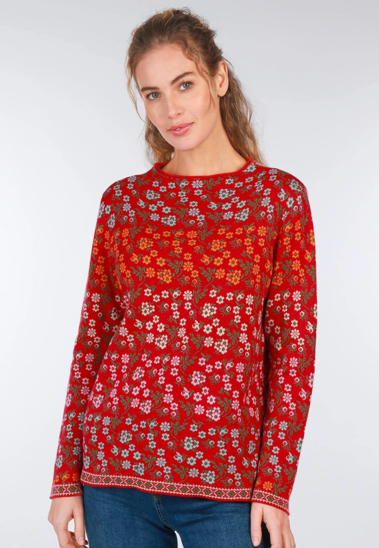 Pullover Sofia Millefleurs - Rubin