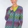 Strickjacke Christi Flower- Azure