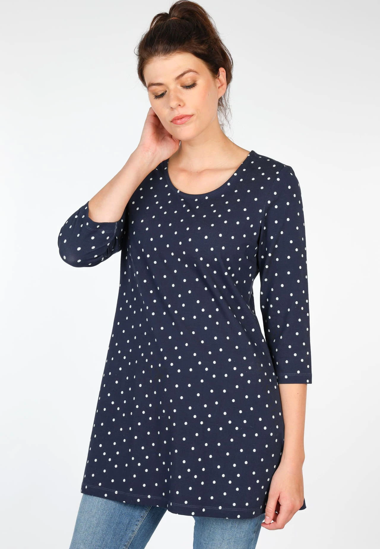 Tunika Jumana Dot- Navy