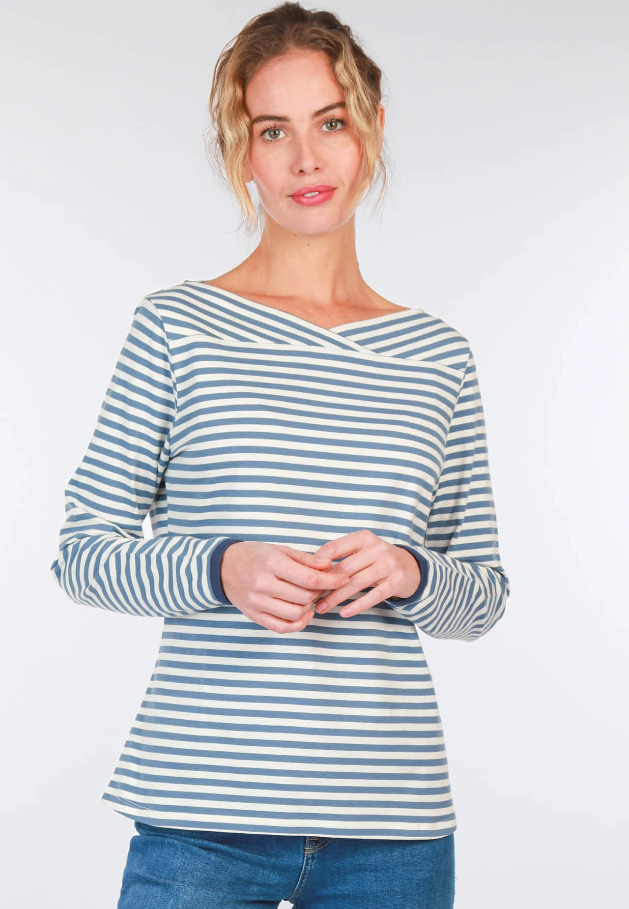 Langarmshirt Kajsa- Swedish Blue