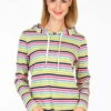 Hoodie Hilja Rainbow Stripe- Ivory