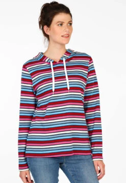 Hoodie Hilja Rainbow Stripe- Navy