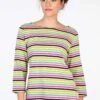 Sweater Holma Rainbow Stripe- Ivory