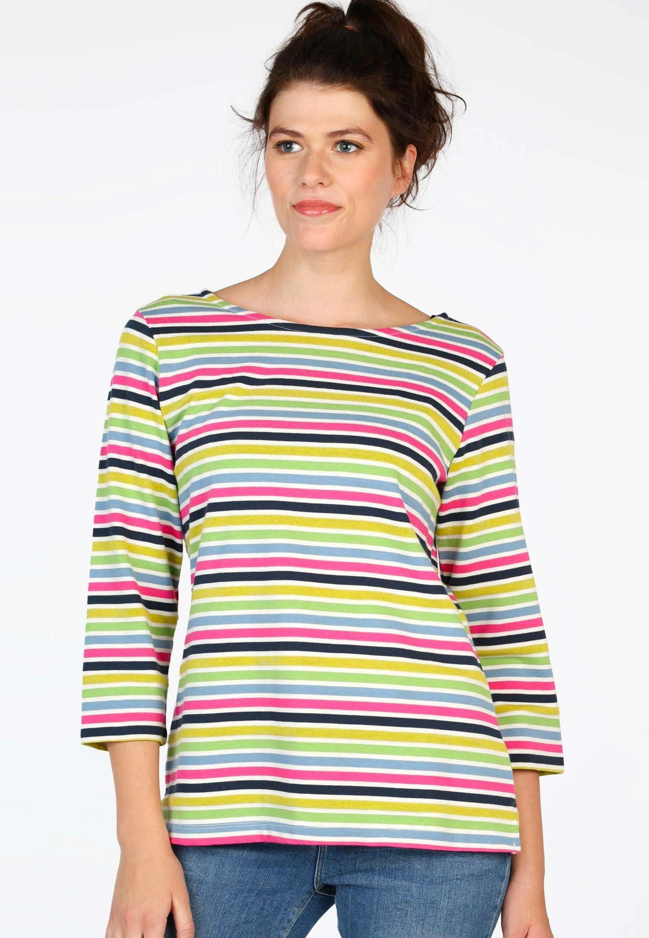 Sweater Holma Rainbow Stripe- Ivory