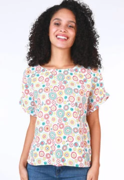 Bluse Arlyn Circles - Ivory