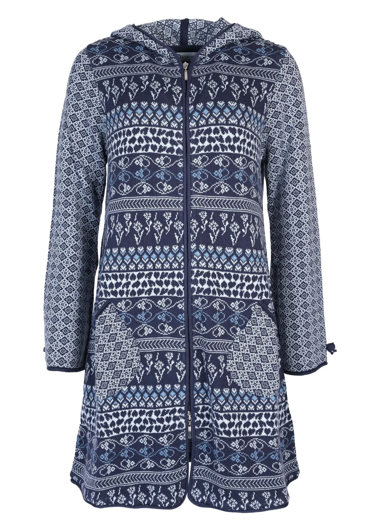 Strickmantel Britta Hygge - Navy – Bild 2