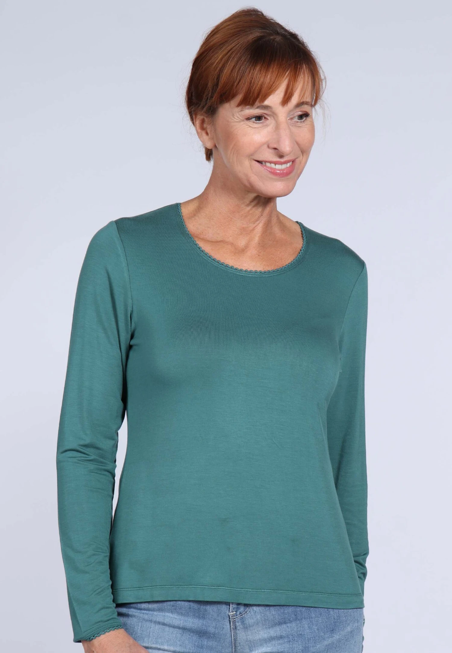 Langarmshirt Philia - Bottle Green – Bild 3