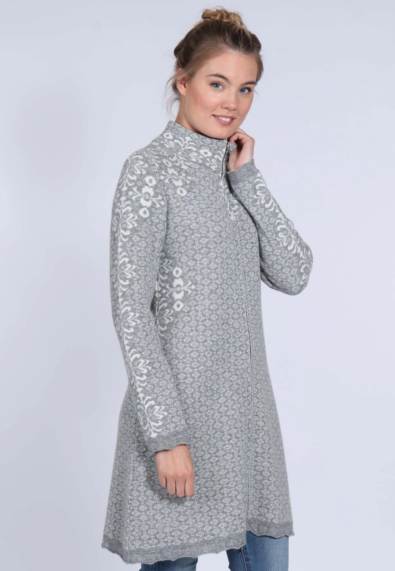 Strickmantel Enny - Grey – Bild 3