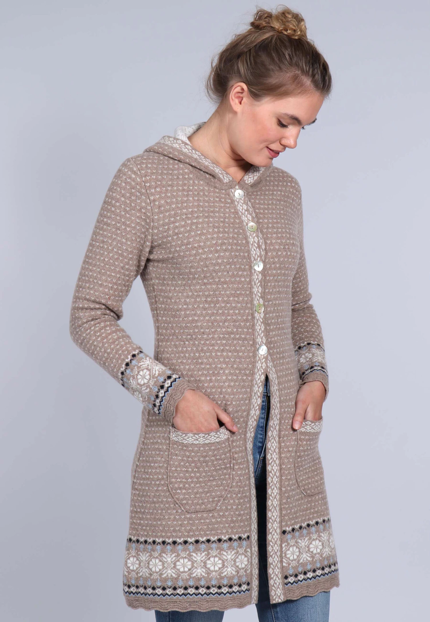 Strickmantel Ann - Camel – Bild 3