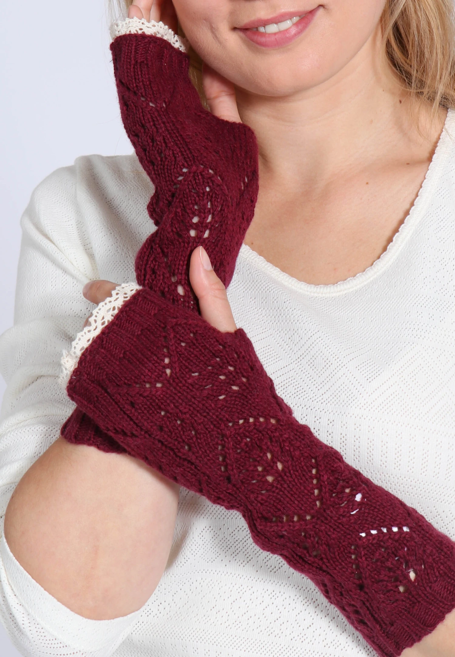 Handstulpe Dalina - Burgundy – Bild 3