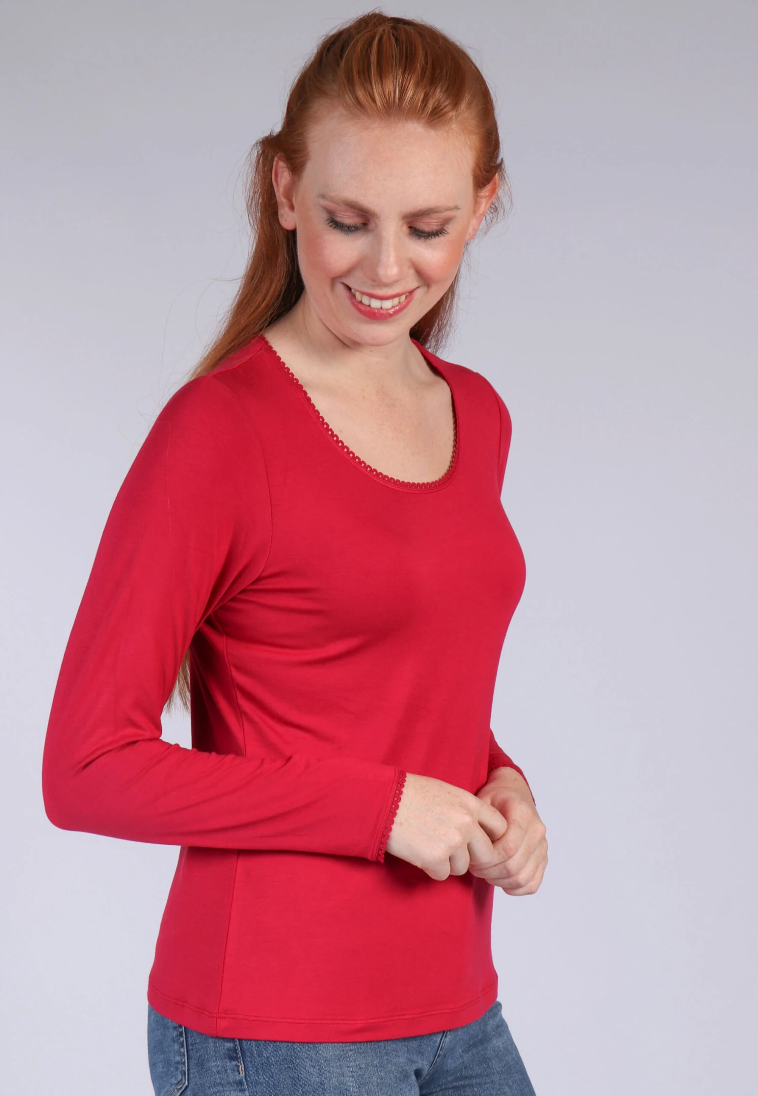 Langarmshirt Philia- Rubin – Bild 3