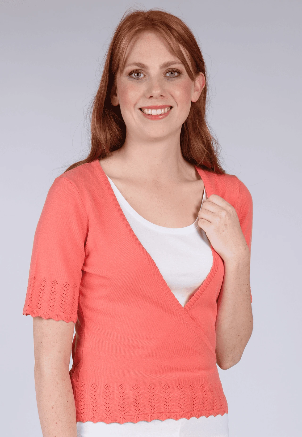 Strickjacke Suki - Peach – Bild 3