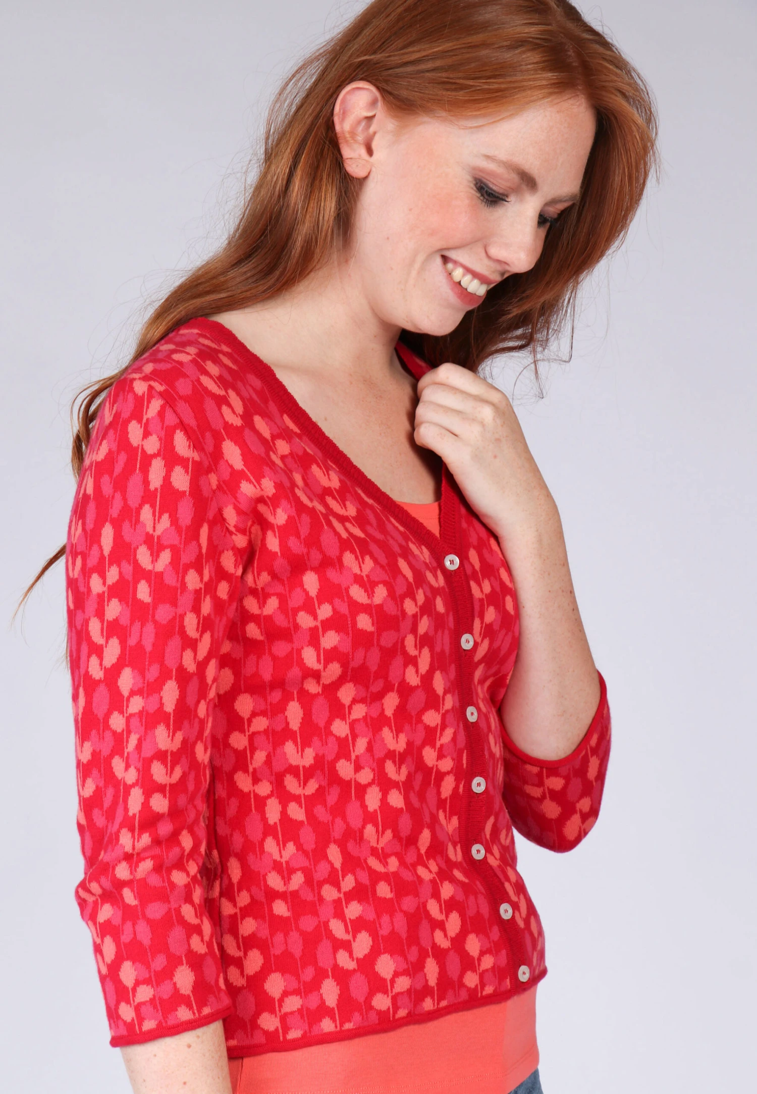 Strickjacke Casia - Rubin – Bild 3