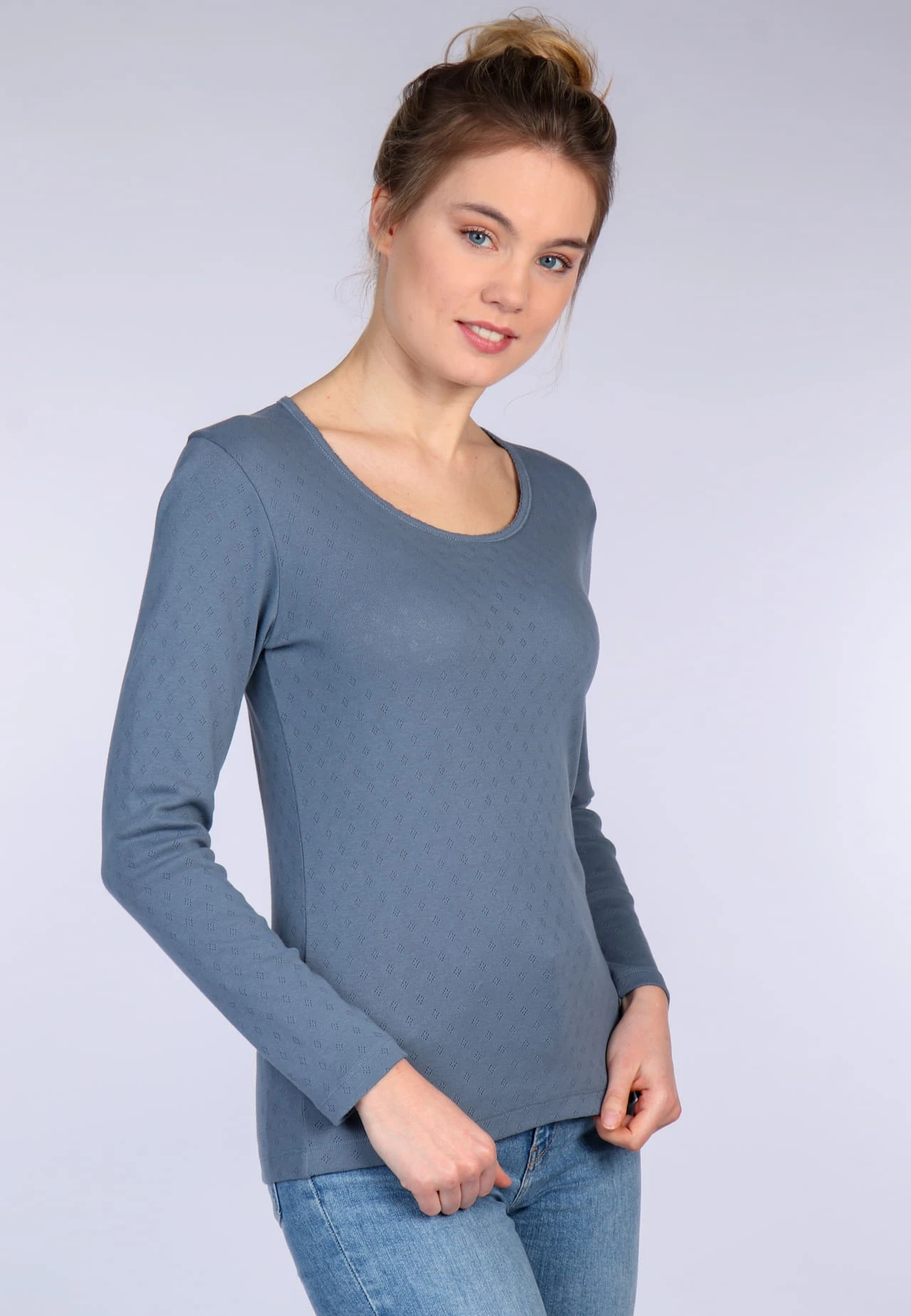 Langarmshirt Malin - Mosaic Blue – Bild 3